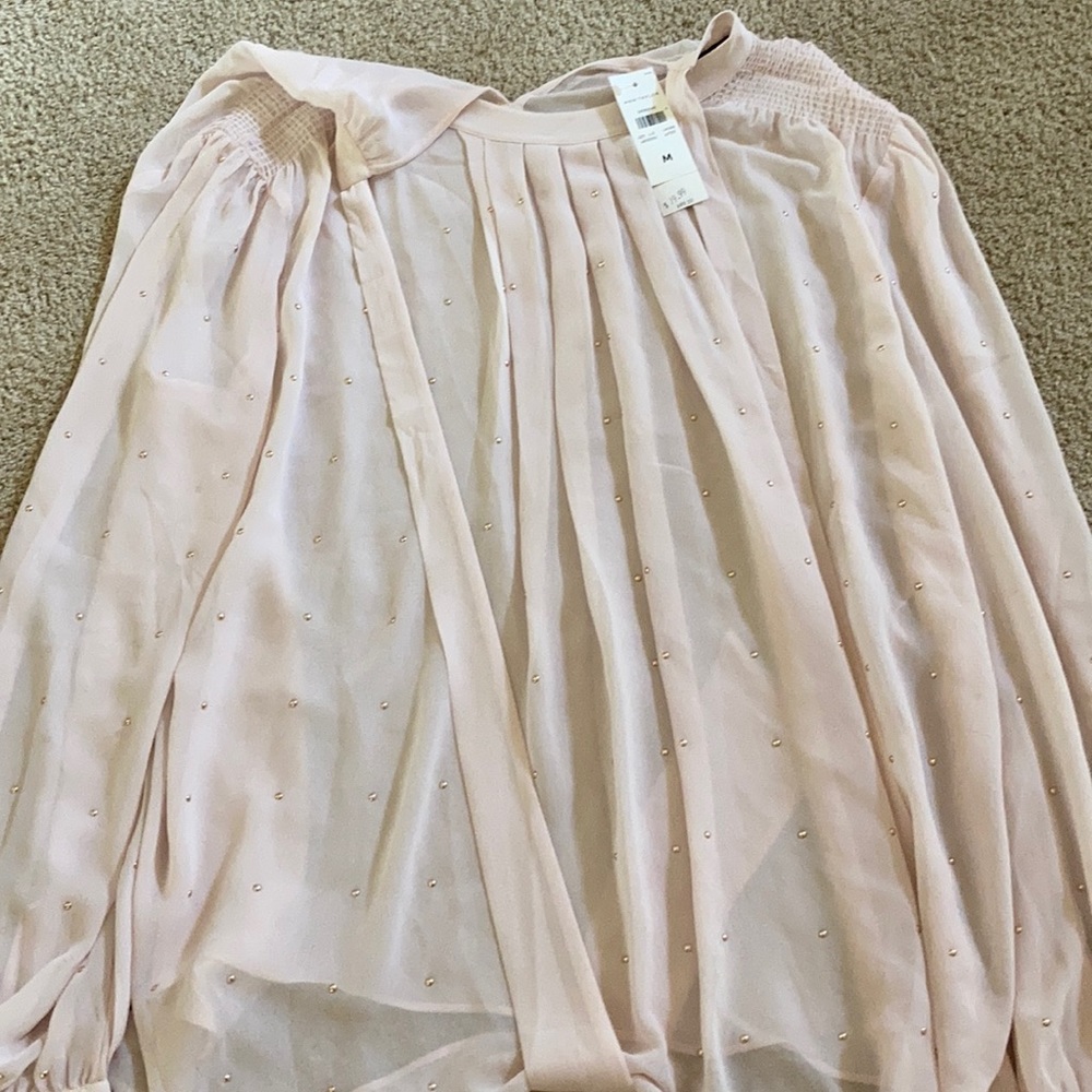 light pink blouse